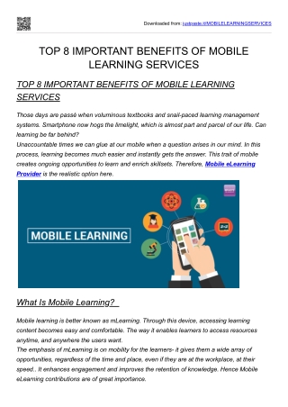 mobile learning services