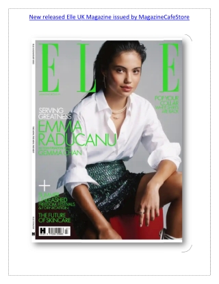 New released Elle UK Magazine issued by MagazineCafeStore