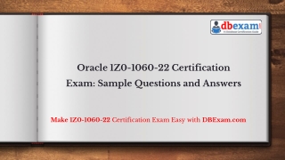 Oracle 1Z0-1060-22 Certification Exam: Sample Questions and Answers