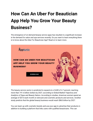 How Can An Uber For Beautician App Help You Grow Your Beauty Business_