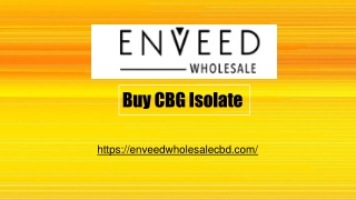 Buy CBG Isolate