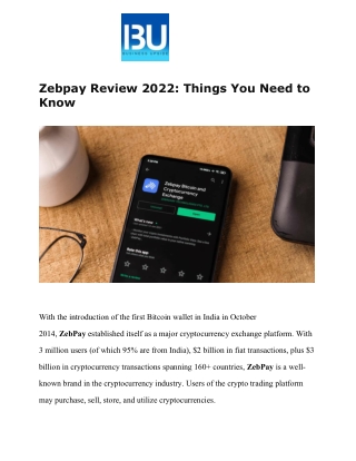 Zebpay Review 2022 Things You Need to Know