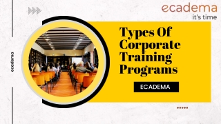 Types of Corporate Training Programs