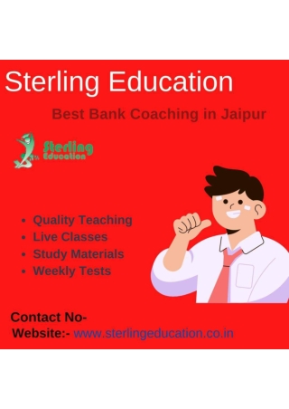 Bank Coaching In jaipur Sterling Education