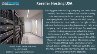 14-7-22 Reseller Hosting  USA