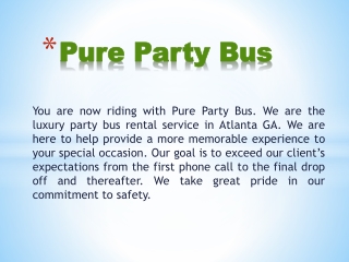Party Bus Rental