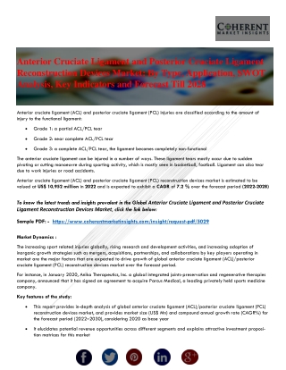 Anterior Cruciate Ligament and Posterior Cruciate Ligament Reconstruction Devices Market