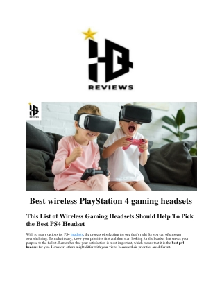 Best wireless PlayStation 4 gaming headsets