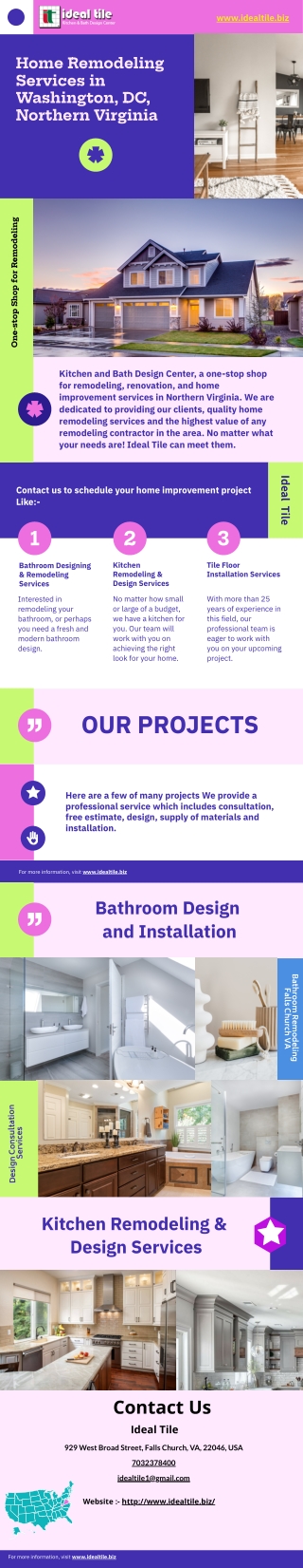 Home Remodeling Services in Washington | Ideal Tile