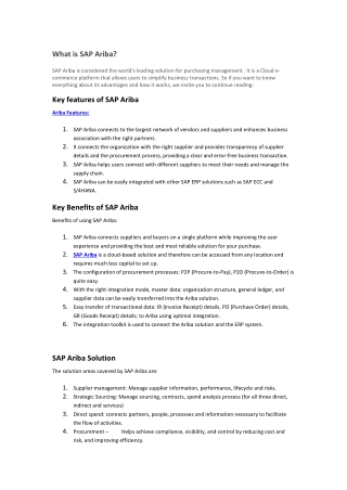 SAP Ariba Modules | SAP Ariba Course | SAP Ariba Certification