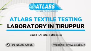 Atlabs Textile Testing Lab is a leading testing lab for fabric, textile