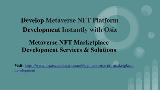 Metaverse NFT Marketplace Development Company