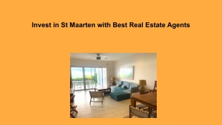 Invest in St Maarten with Best Real Estate Agents