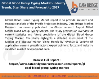 Global Blood Group Typing Market PPT -