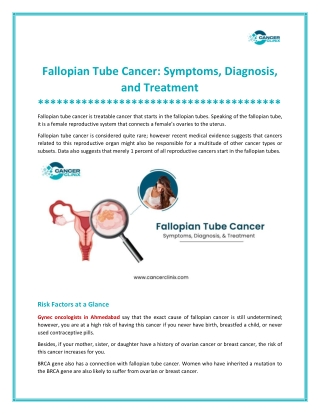 Fallopian Tube Cancer: Symptoms, Diagnosis, and Treatment