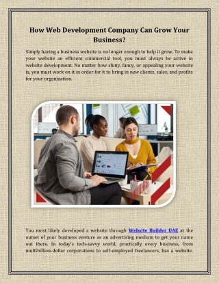 How Web Development Company Can Grow Your Business?