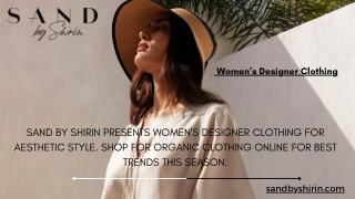 Buy latest Women’s Designer Clothing Online – SandByShirin