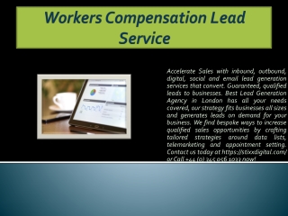 Workers Compensation Lead Service