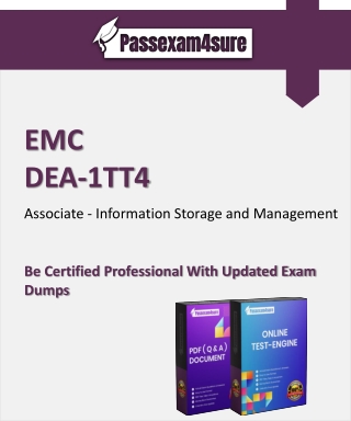 Get EMC DEA-1TT4 Dumps PDF With Free Updates For 90 Days