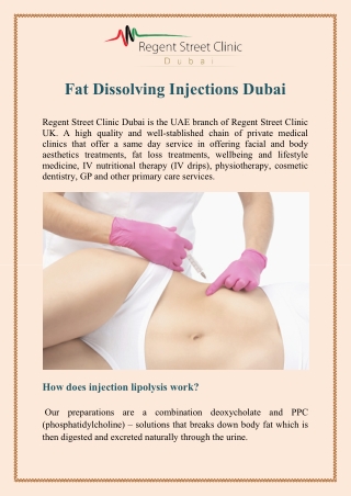 Fat Dissolving Injections Dubai