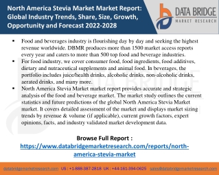 North America Stevia Market