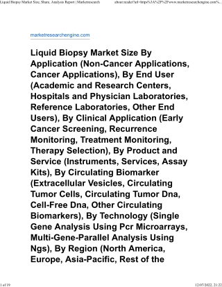 Liquid Biopsy Market