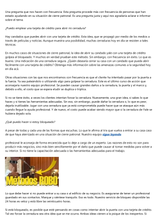 Tips de una cerrajeria para proteger su residencia