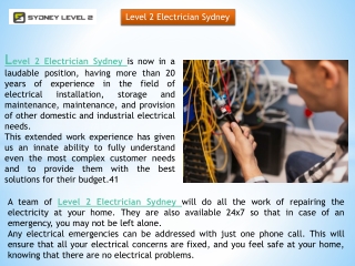 Level 2 Authorised Electrician