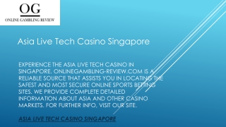 Asia Live Tech Casino Singapore  Onlinegambling-review.com