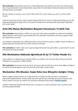 Ofis Masa Workstation İçin Adım Adım Rehber 6 Lı