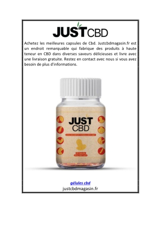 gélules cbd | Justcbdmagasin.fr