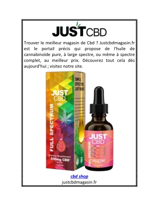 cbd shop | Justcbdmagasin.fr