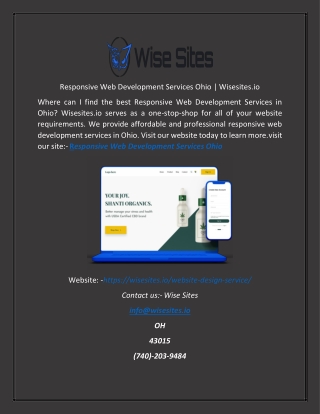 Responsive Web Development Services Ohio  Wisesites.io
