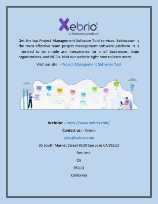 Project Management Software Tool  Xebrio.com