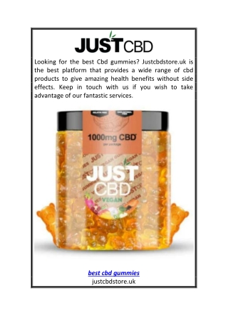 Best Cbd Gummies | Justcbdstore.uk