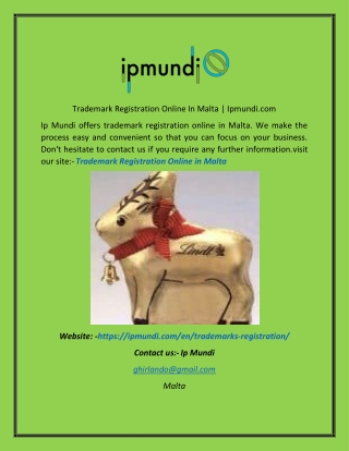 Trademark Registration Online In Malta  Ipmundi