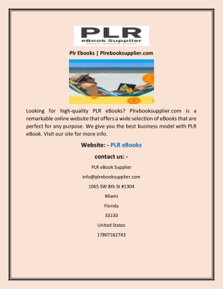 Plr Ebooks