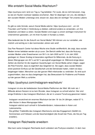 Wie entsteht Social-Media-Wachstum?