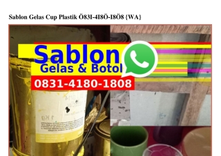 Sablon Gelas Cup Plastik O8Зl–ㄐl8O–l8O8[WA]