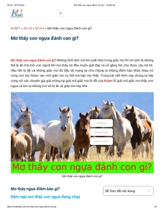 Mơ thấy con ngựa đánh con gì_ - Kubet Ab