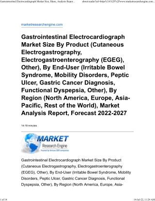 Gastrointestinal Electrocardiograph Market