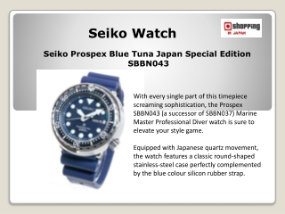 Seiko Prospex Blue Tuna Special Edition Watch