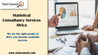 Statistical consultancy services Africa