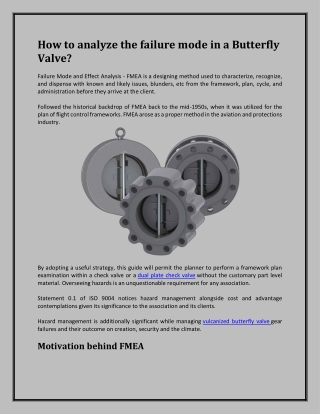 How to analyze the failure mode in a Butterfly Valve (2)