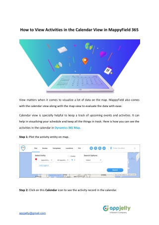 How to View Activities in the Calendar View in MappyField 365