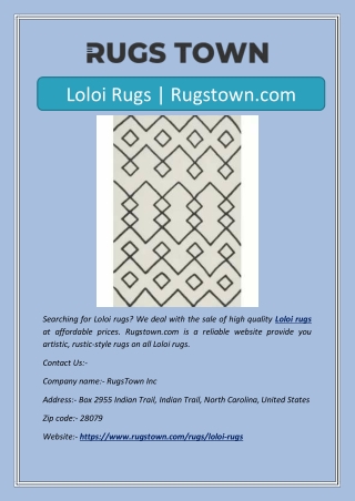 Loloi Rugs | Rugstown.com