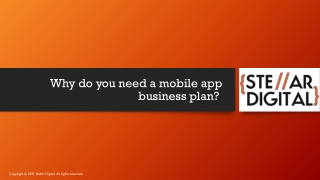 Why do you need a mobile app business plan