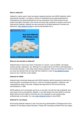 Buy Real Adderall Pills Online At The Best Price