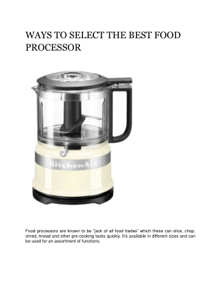 WAYS-TO-SELECT-THE-BEST-FOOD-PROCESSOR