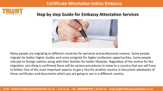 Know About the Certificate Attestation Indian Embassy